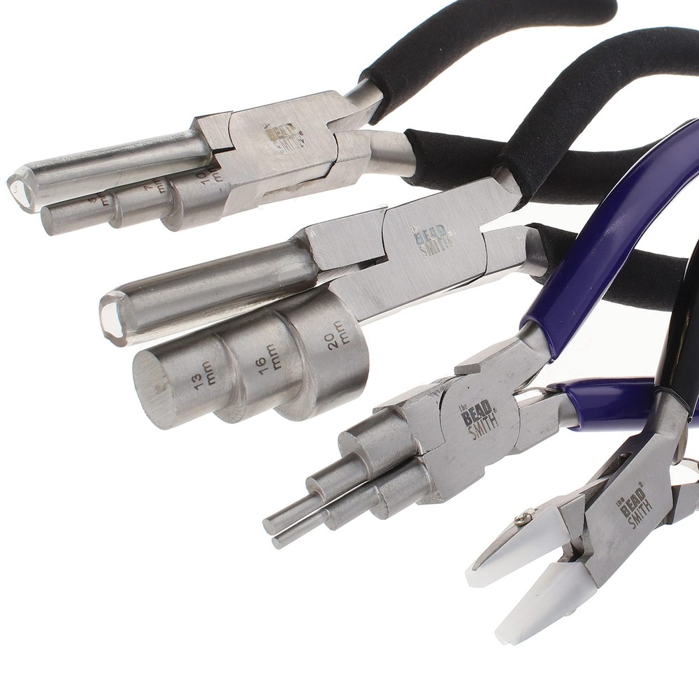 Wire Working Combo – 3 Different Wire Wrapping Bending Pliers and Double Nylo...