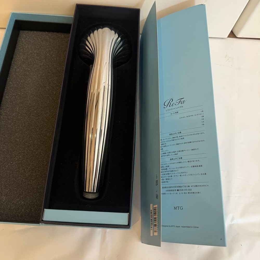 ReFa Bubble Shower Head Silver Used Water-saving Bath Fixture