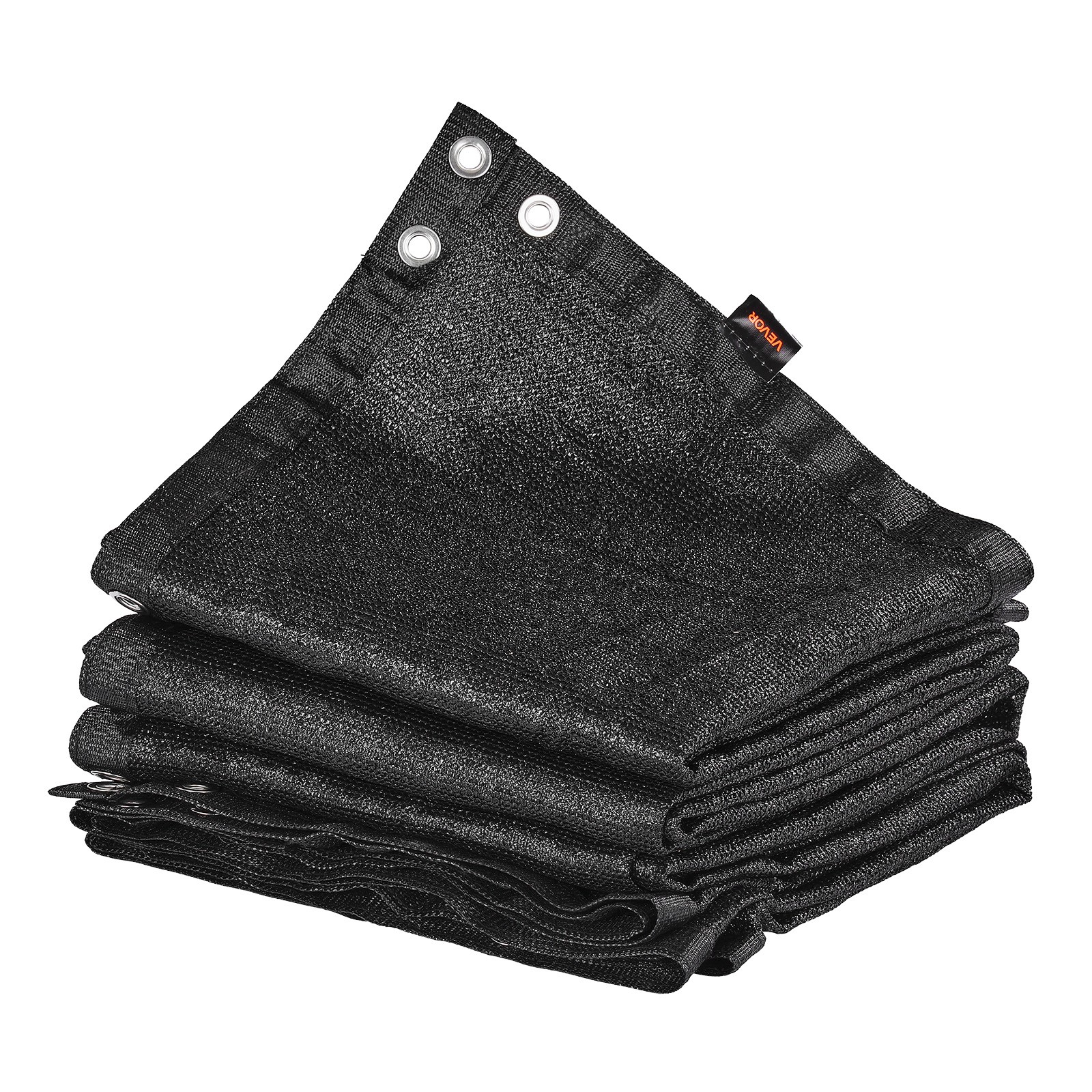 VEVOR 90% Sun Shade Cloth Privacy Screen 10 x 10 ft for Patio Garden (Black)