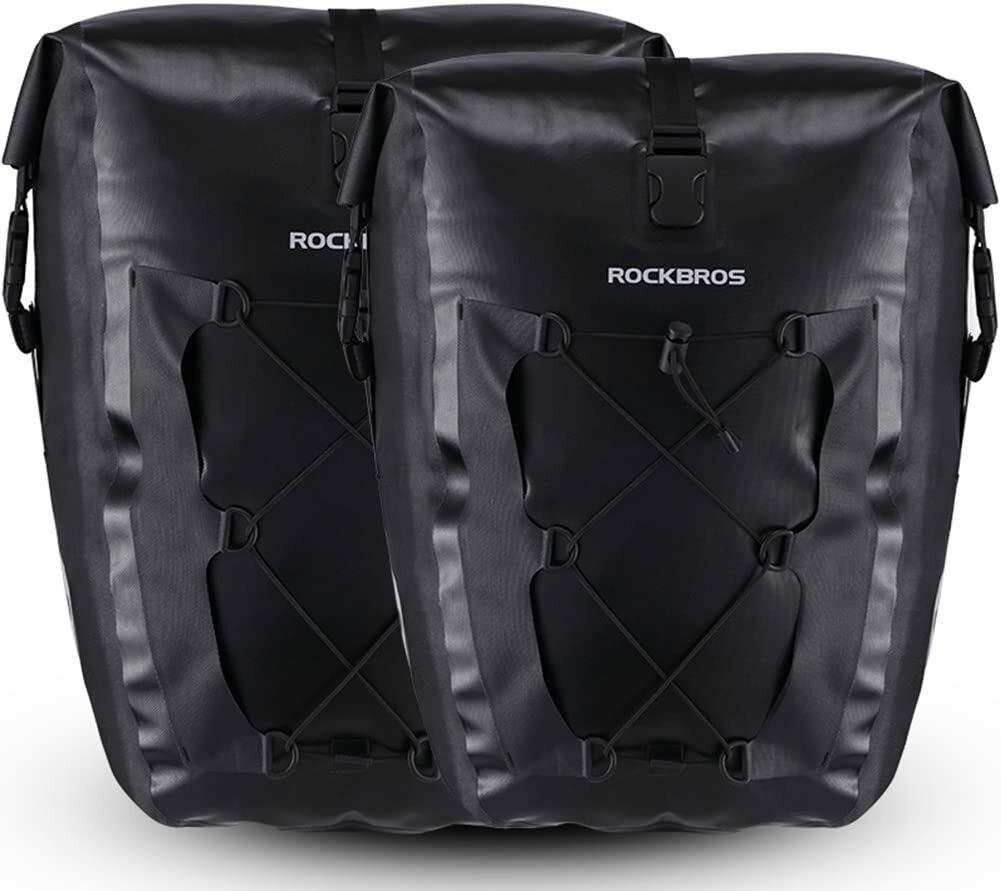 ROCKBROS Bicycle Pannier Bike Bag Rear Rack Bag Waterproof Large Capacity 2Pcs