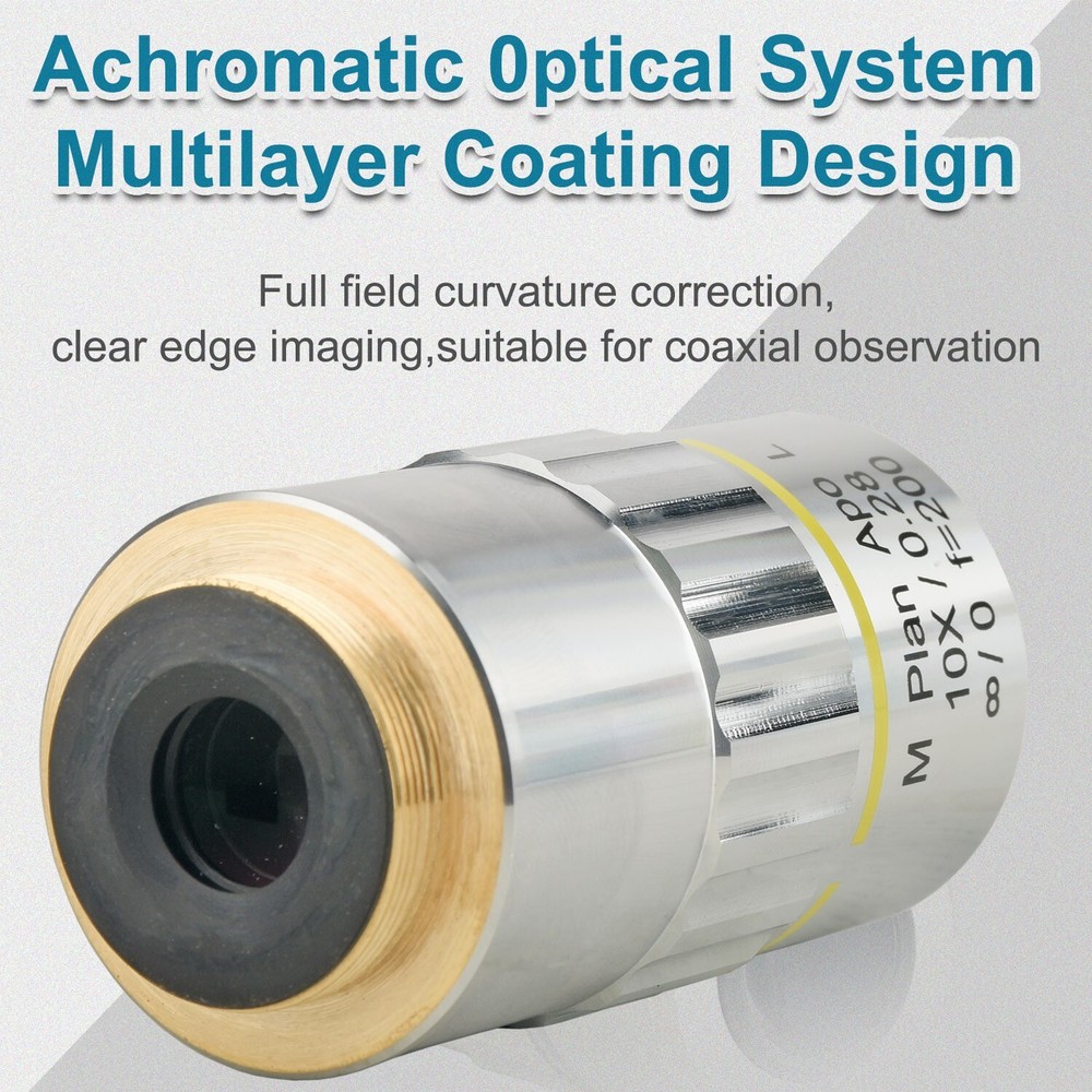 10X Infinite far Long Working Distance Metallographic Microscope objective