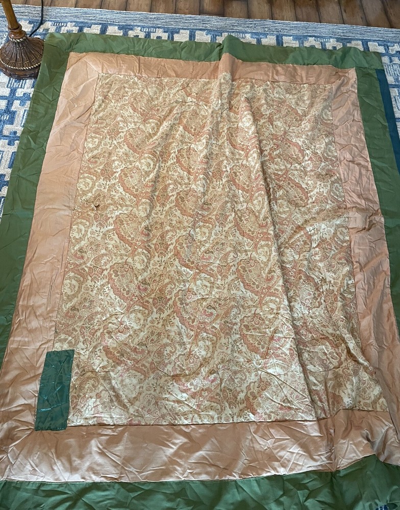 Antique Down filled Quilt Blanket As Found