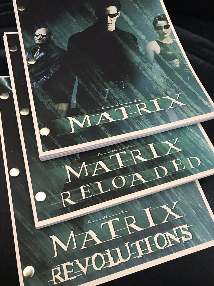Warner Bros. THE MATRIX TRILOGY Rare Script SCREENPLAY SET Collection