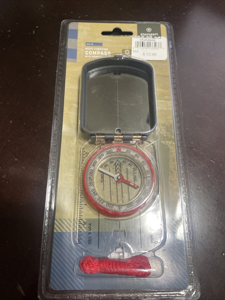 Stansport Multi-Function Compass with Mirrored Cover