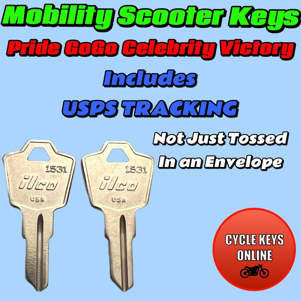 Mobility Scooter Keys Pride GoGo Celebrity Victory Replacement Key Code A126