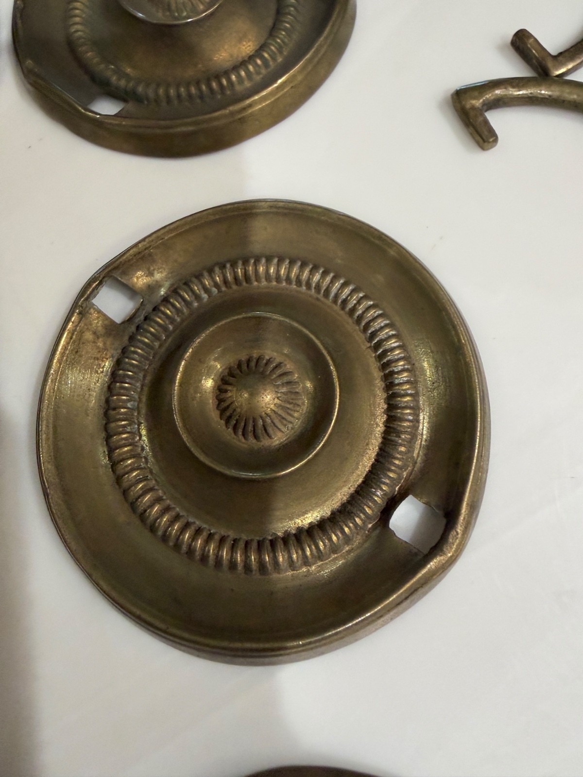 antique Hepplewhite round bail pulls 1810 English George parts restoration set