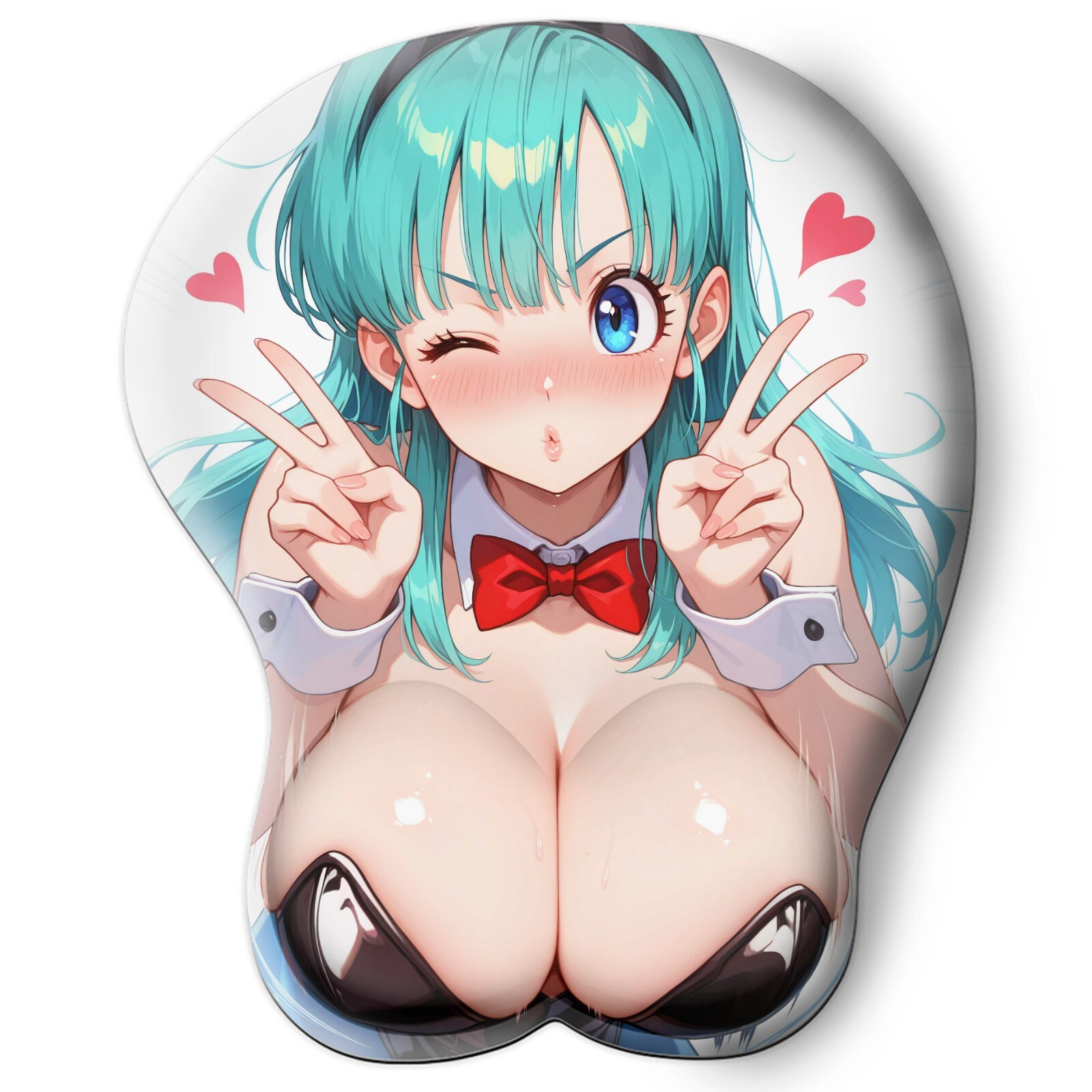 3D Oppai Anime Mouse Pad with Ergonomic Wrist Support XL, New Bulma #01