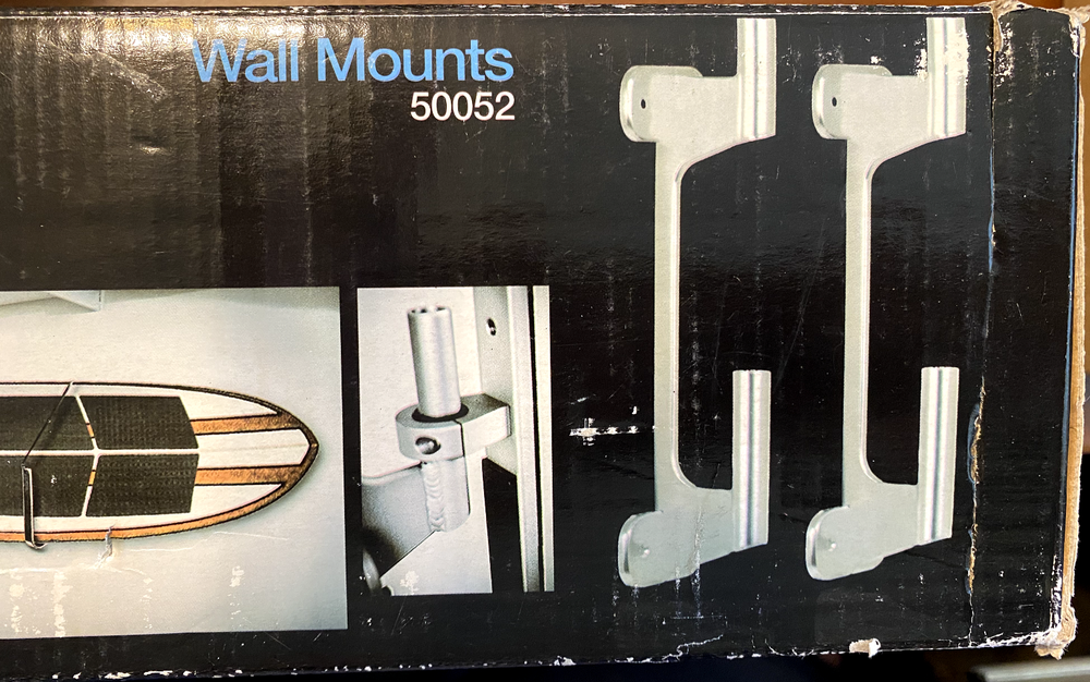 SurfStow SUPRAX Wall Mount Brackets for Rail Mount Single PaddleBoard Systems