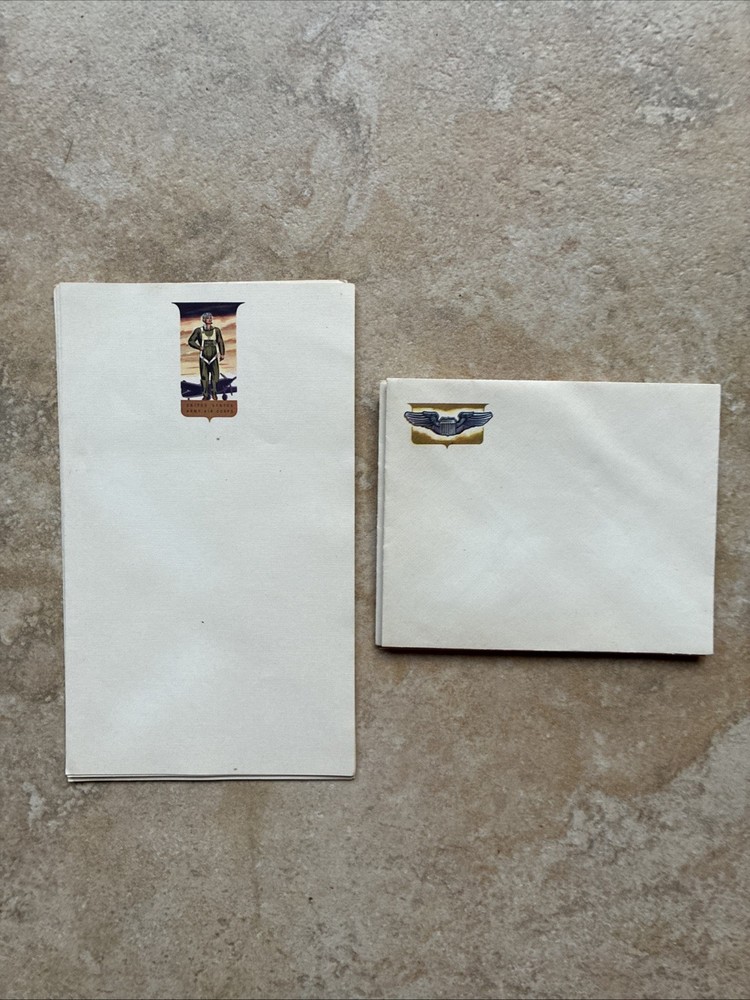 WW2 U.S. Army Air Corps, Home Front Patriotic Letter Head and Envelope Set