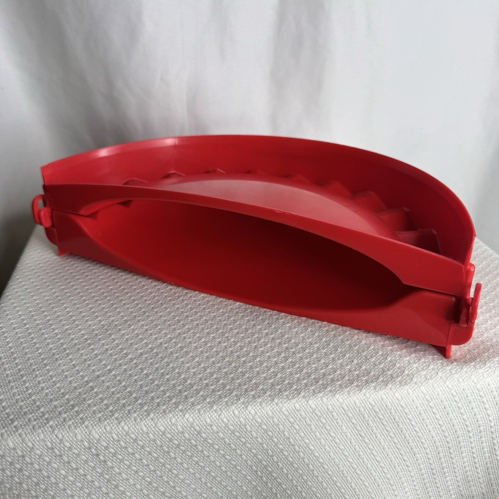 Red Plastic Pasta Mold Dumpling Empanada Ravioli Press Dishwasher Safe