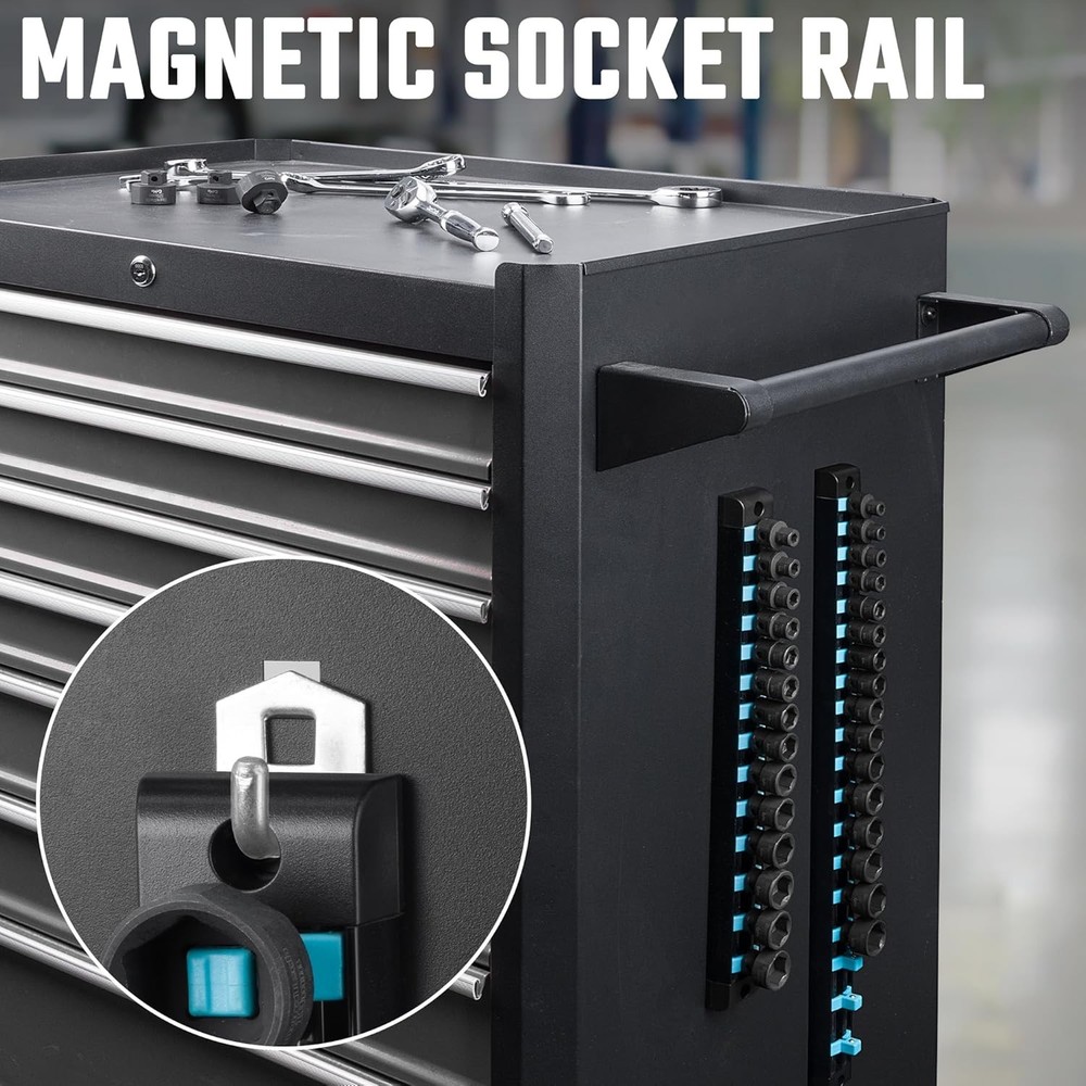 DURATECH 3/8" Drive Stubby Impact Socket Set, Low Profile Impact Sockets