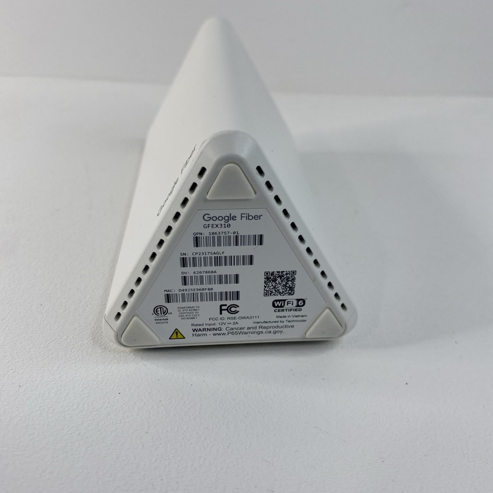 Google Fiber Extender Technicolor GFEX310 (No Power Adapter)