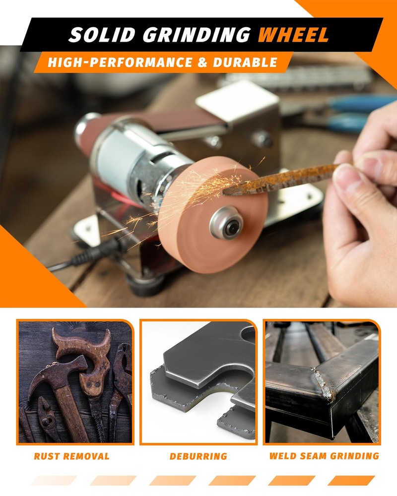 Mini Belt Sander, Small Sander Making Supplies, 7 Adjustable Speed Sharpener,...