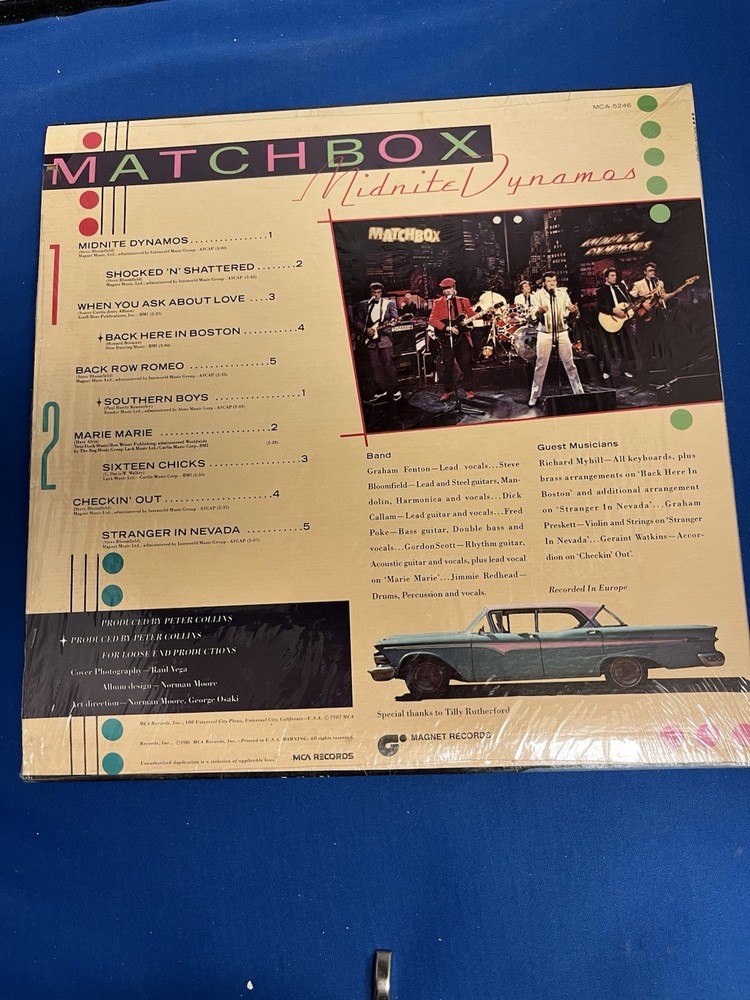 MATCHBOX MIDNITE DYNAMOS MCA-5246-IN ORIGINAL SHRINK PLASTIC-