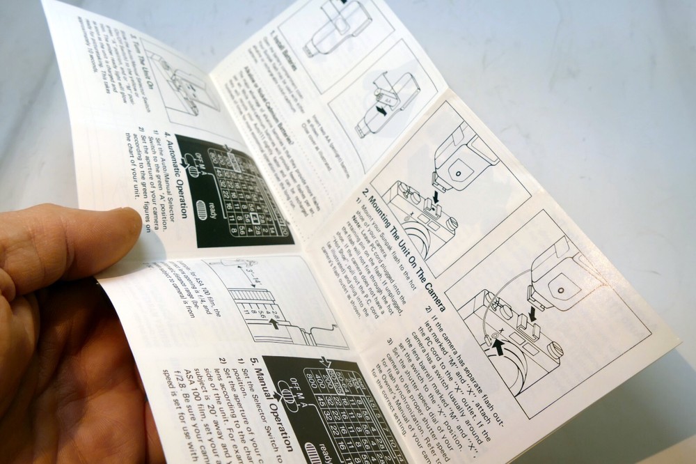 Sunpak Auto 111 Thyristor flash Instructions guide manual English EN
