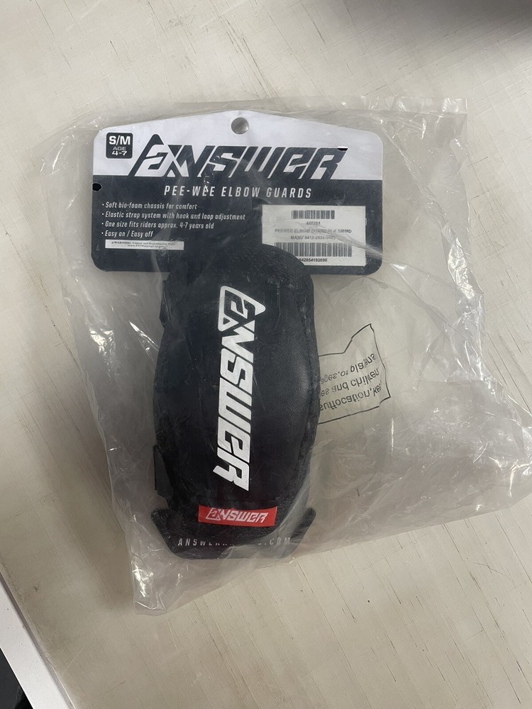 Answer Racing Pee-wee Elbow Guards - Black - Small/Medium - 446204