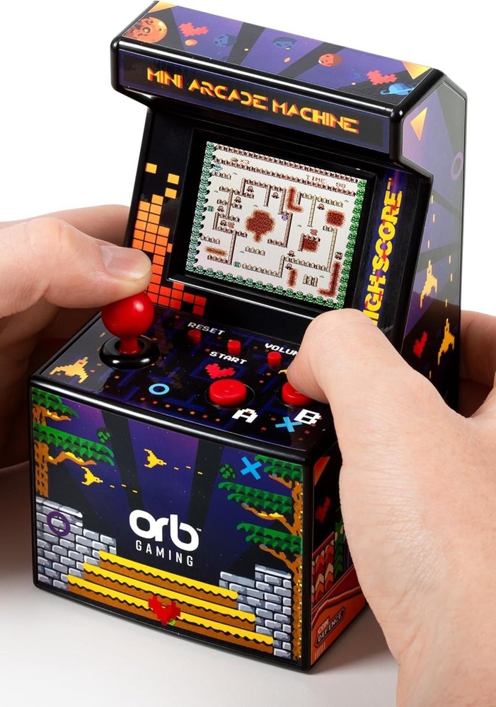 Classic Mini Arcade Machine – 300 Built-in Games & Authentic Joystick Control