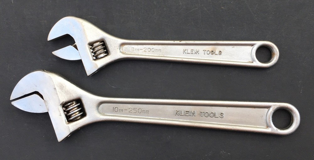 Klein 10” & 8” Adjustable Wrenches
