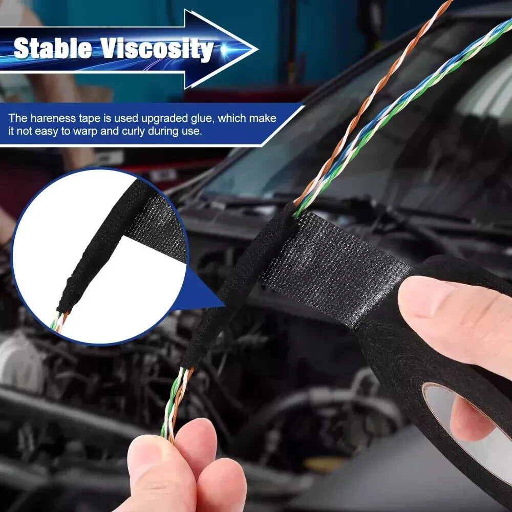 8 Rolls Cloth Tape Wire Electrical Wiring Harness Car Auto SUV truck 19mm*15m US