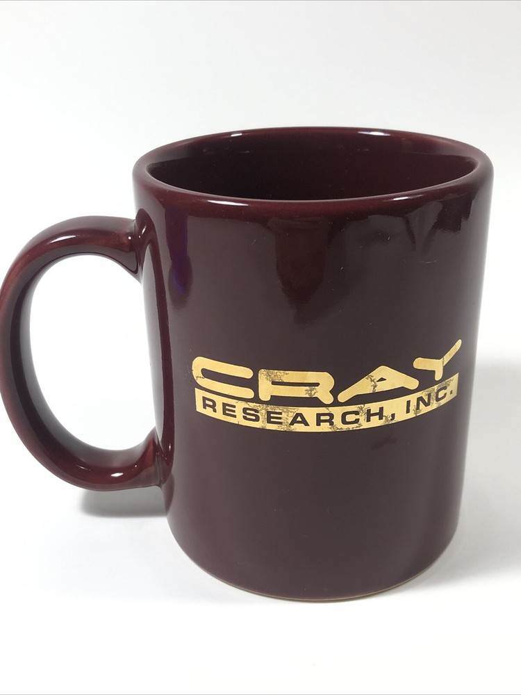 Cray Research Inc. Supercomputer Coffee Mug D Red Ceramic Recycling Award