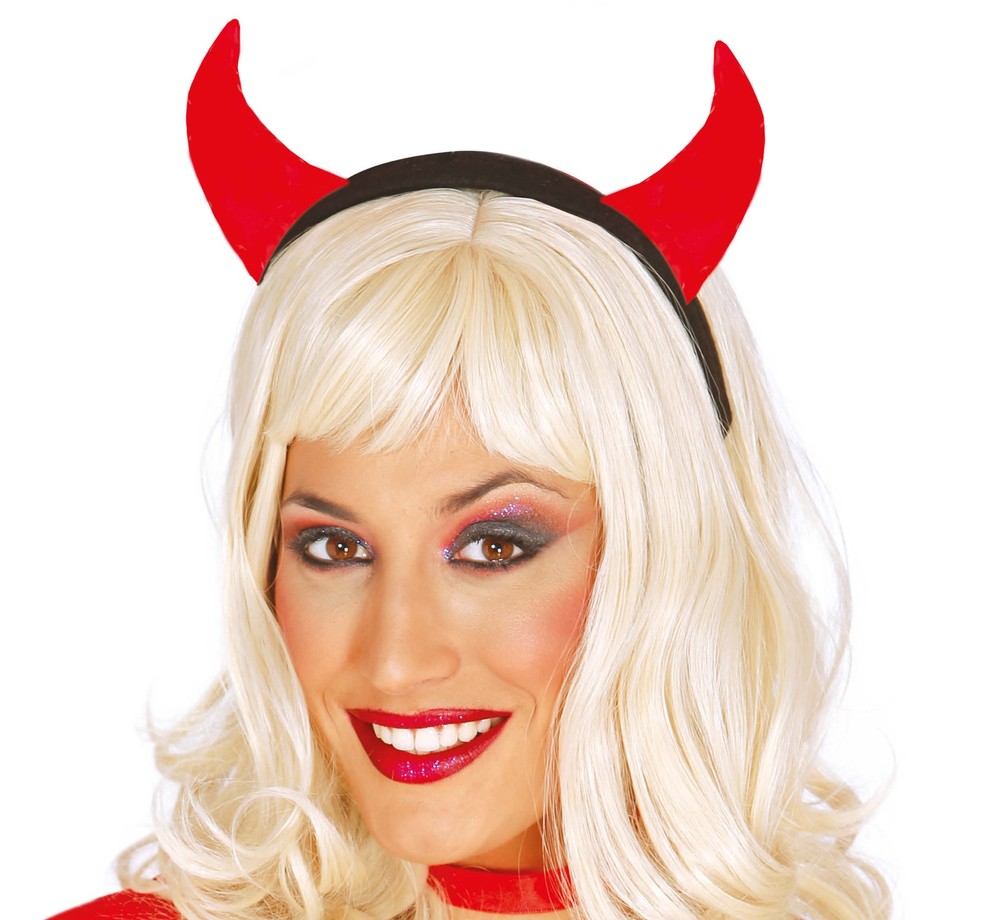 DEMON HEADBAND RED FABRIC