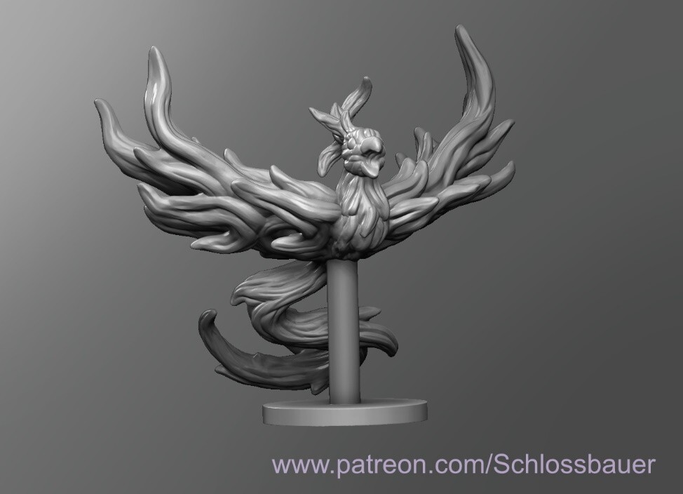 Fire Bird Creature Monster Manual 28mm Scale DND D&D Miniature SB