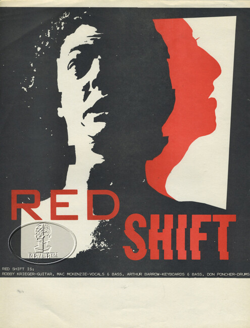 ROBBIE KRIEGER RED SHIFT 1980s HANDBILL THE DOORS
