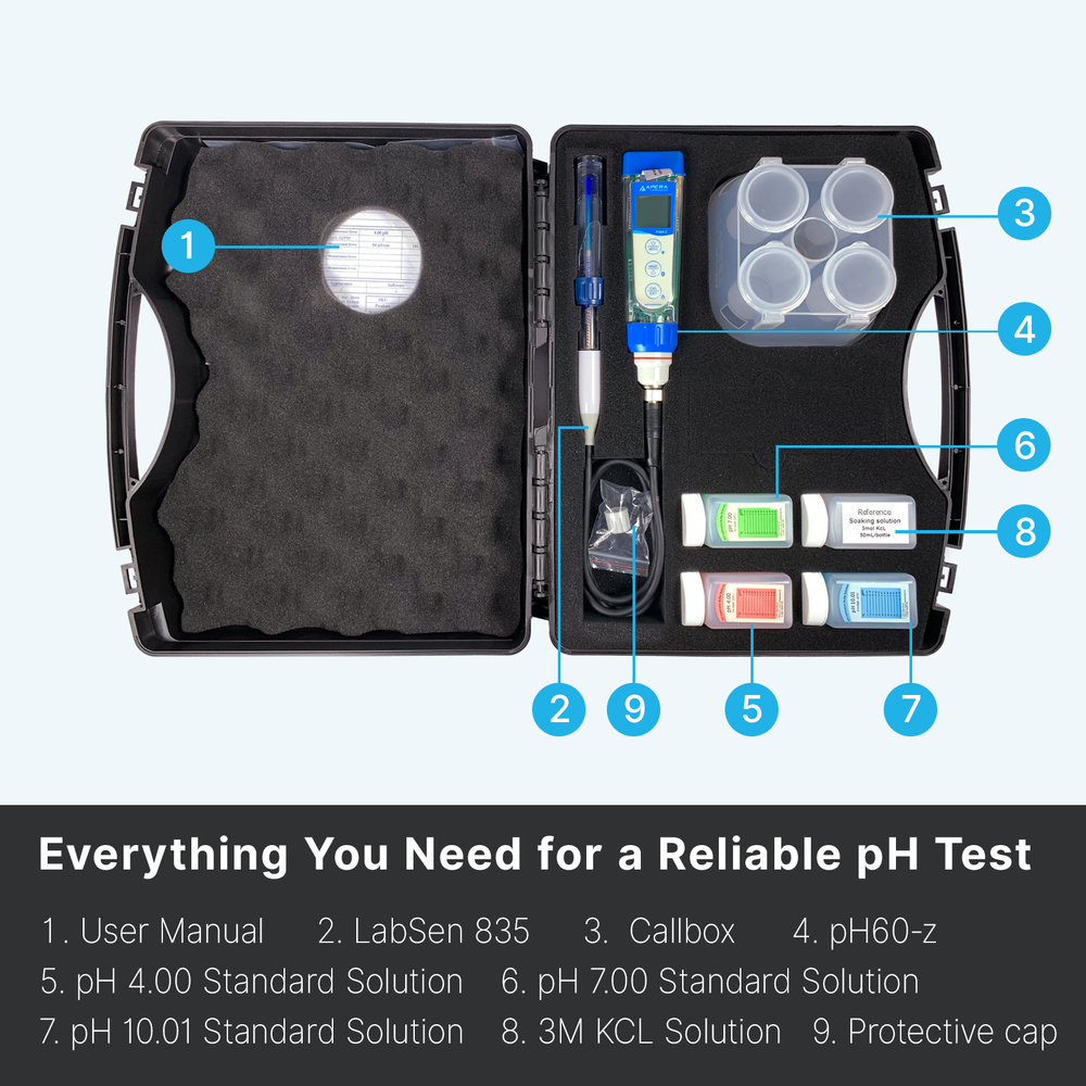 Apera PH60-MS Handheld pH Meter Tester Kit for Small Volume Sample