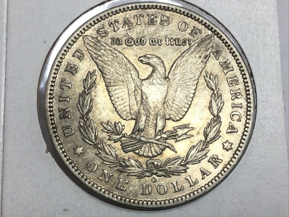 1892-O Morgan Dollar in extremely fine/almost uncirculated
