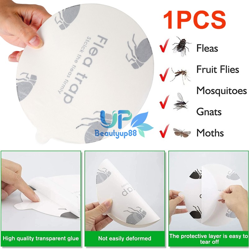 1pc Disposable Flea Trap Sticker Sticky Dome Flea Trap Refill Flea Glue Discs
