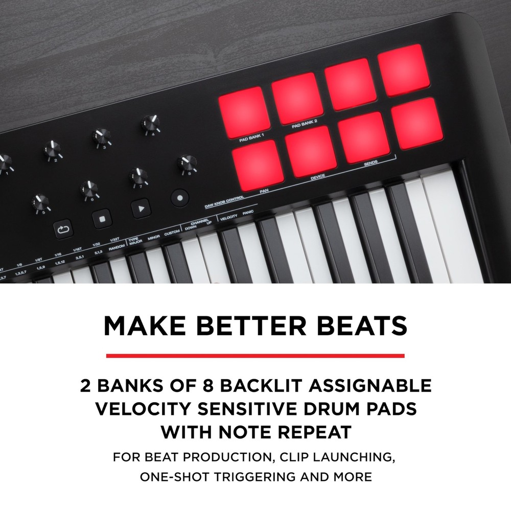 M-AUDIO Oxygen 49 (MKV) Key USB MIDI Keyboard Controller with Beat Pads, Smar...