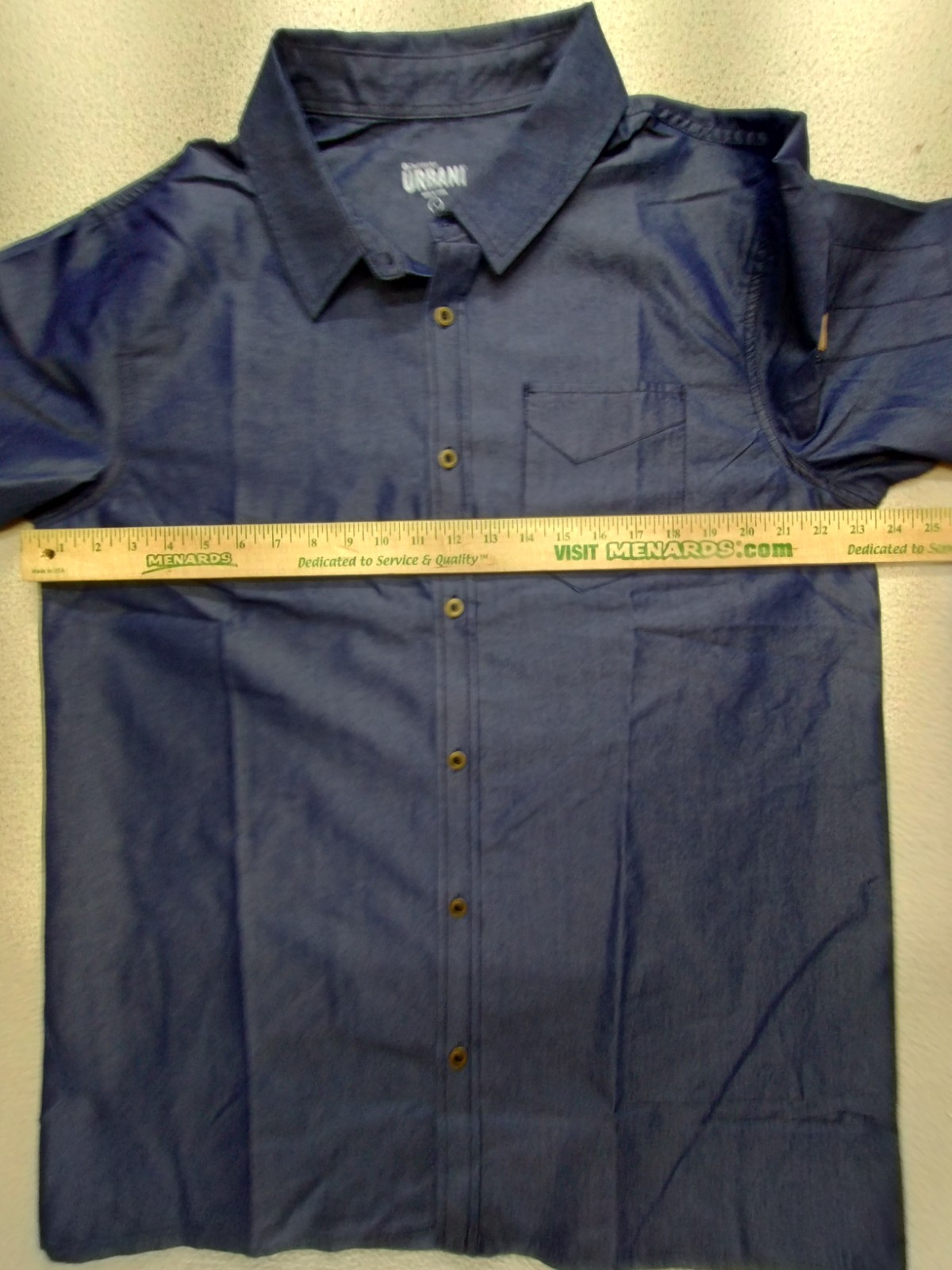 NEW Chef Works Urban Collection Short Sleeve Shirt Large Men Blue Restaurant NWT