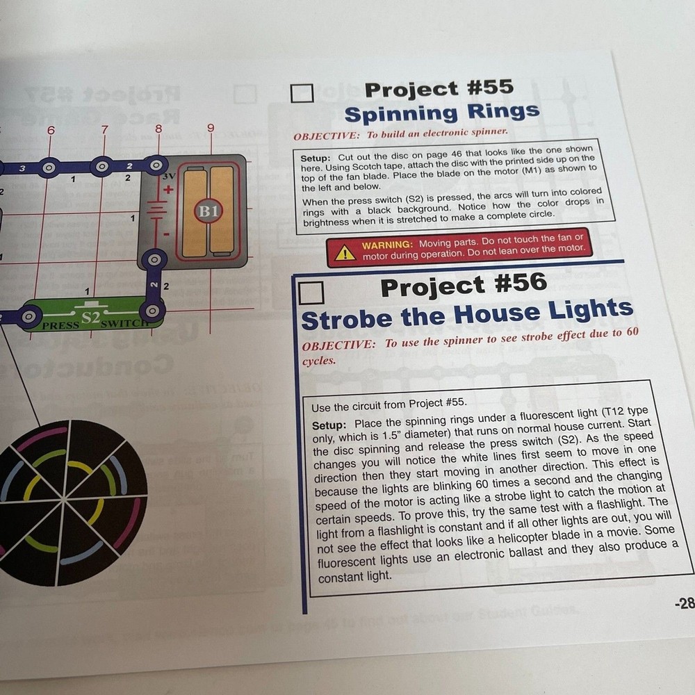 Elenco Electronic Snap Circuits Instruction Manual Projects 1-101