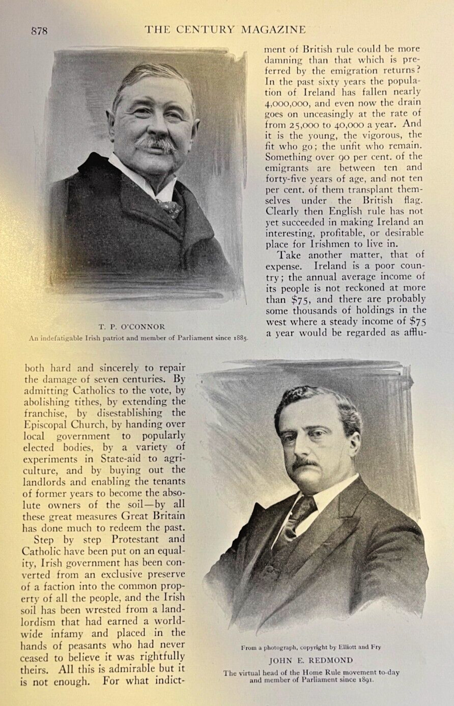 1912 Ireland Home Rule Bill Charles Stewart Parnell William O'Brien John Dillon