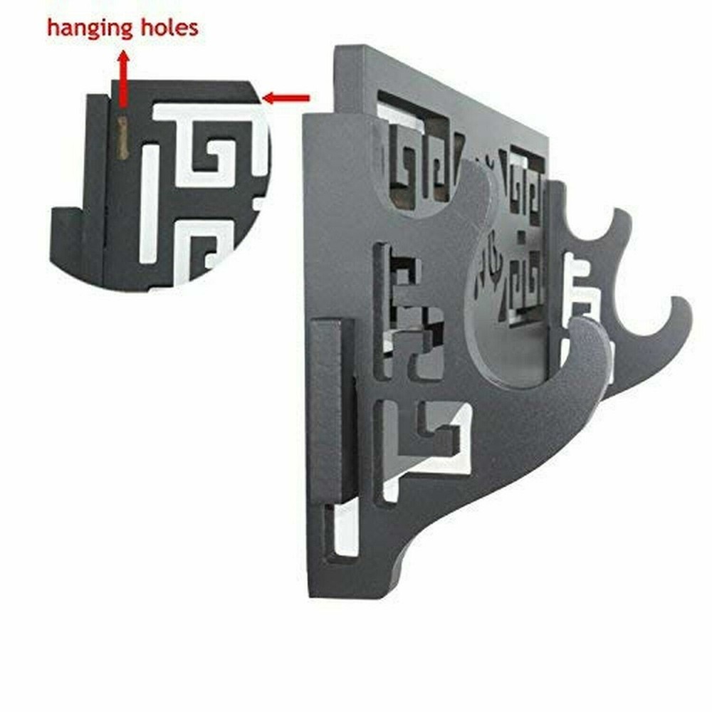 Katana Samurai Sword Holder Stand Hanger Wall Mount Rack Base 龍 Pattern 1~3 Tier