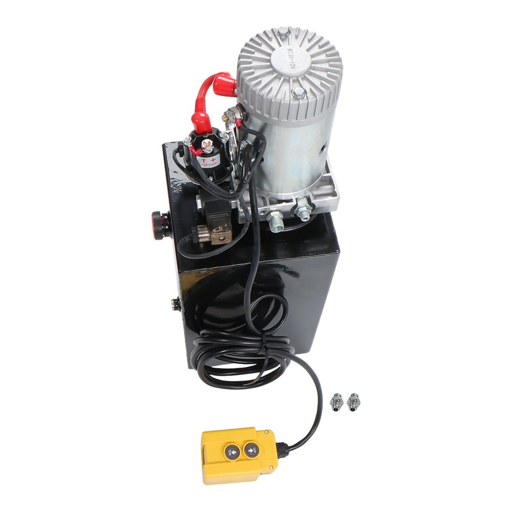15 Quart 12V DC Hydraulic Pump Double Acting Dump Trailer Power Unit