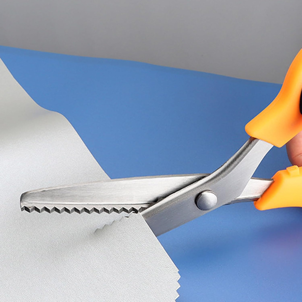 9 Inch Pinking Shears Fabric Cutting Zig Zag Sewing Scissors