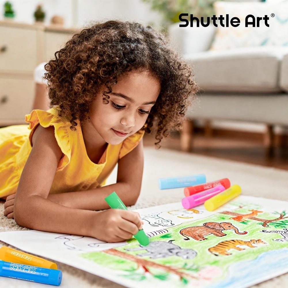 Shuttle Art Tempera Paint Sticks 30 Solid Colours Quick Drying Works Great...