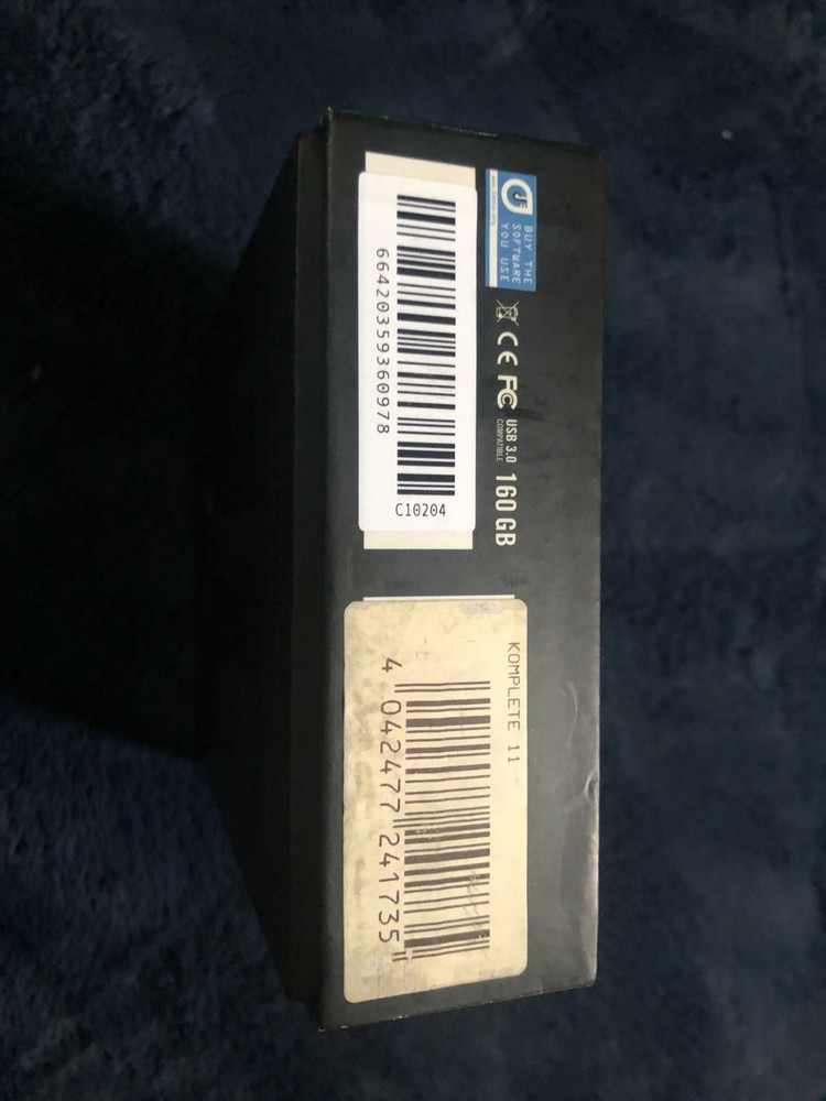 Native Instruments Komplete 11 Upgrade Software, Hard Drive 160GB USB 3 USED!!