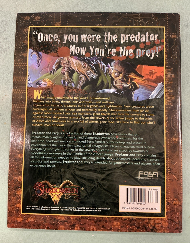 Predator And Prey Shadowrun Adventures