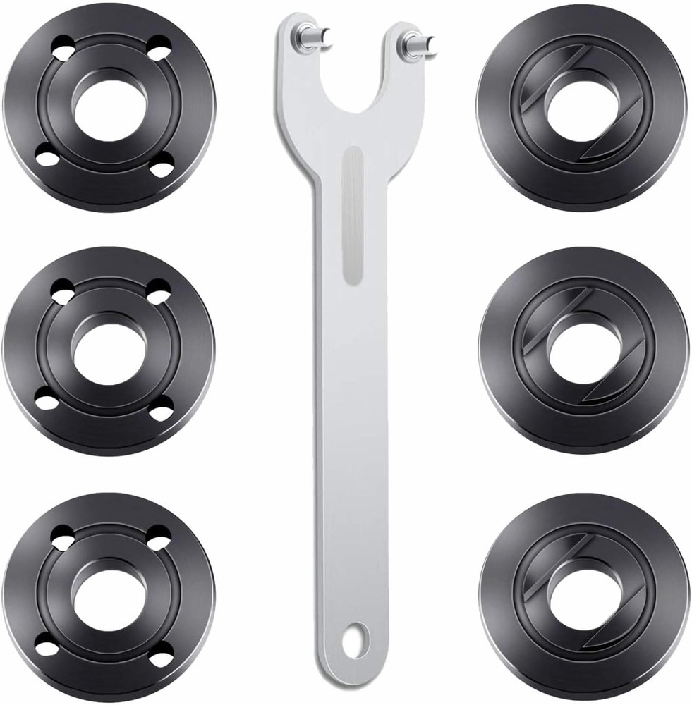 7PCS Angle Grinder Nut & Flange Set - Compatible with Dewalt, Milwaukee, Bosch