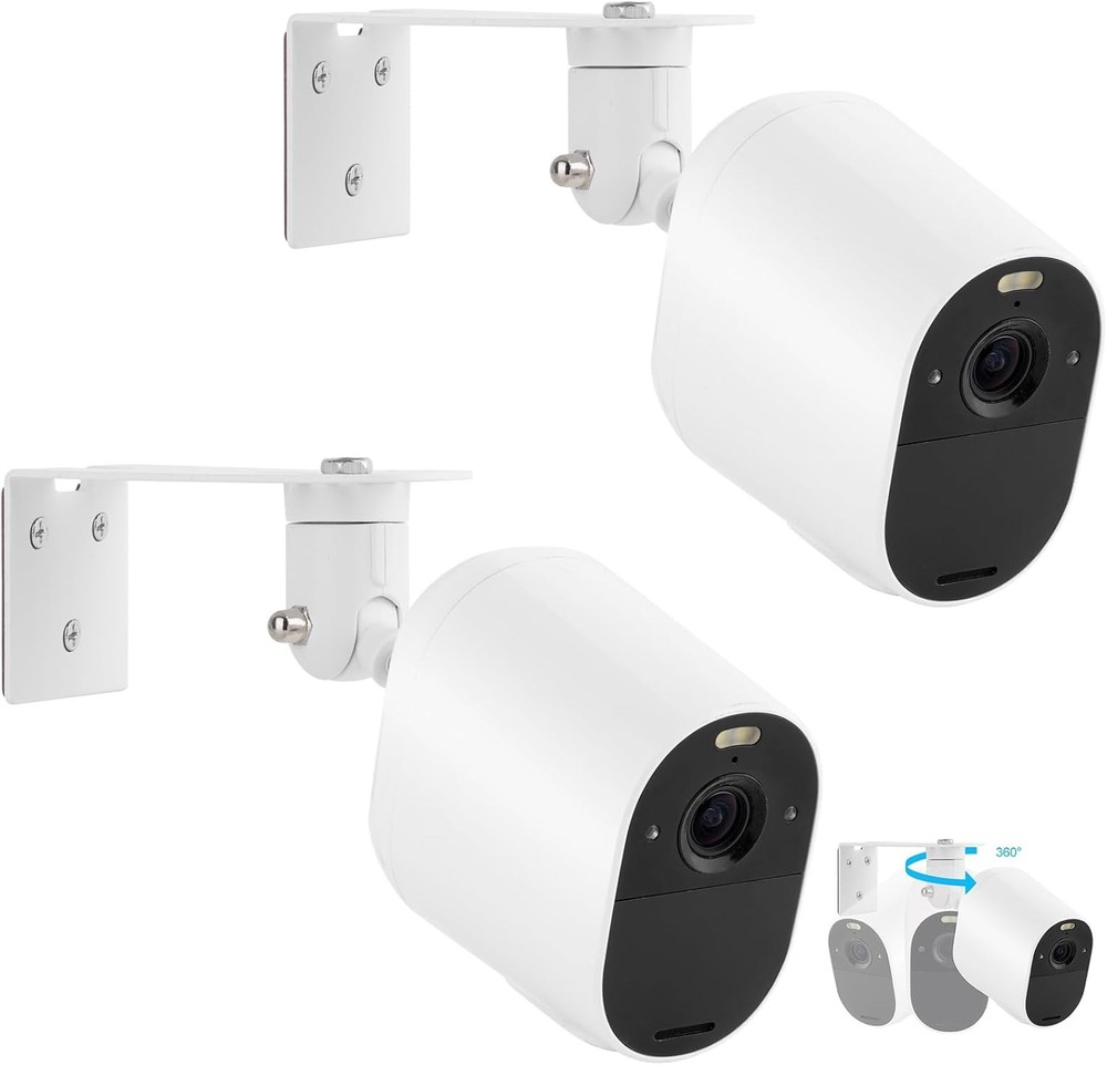 2Pack Adjustable Metal Camera Mount for Arlo Essential/XL 2nd White