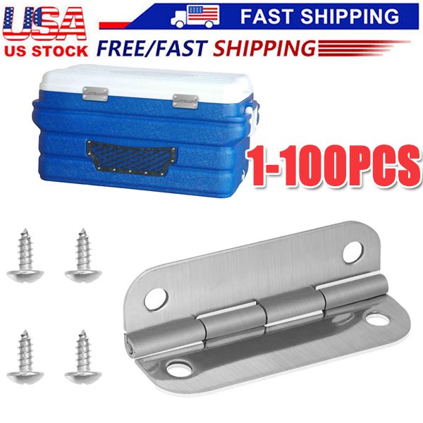 1-100 Stainless Steel Cooler Hinges & Screws Replacements For Igloo Cooler Parts