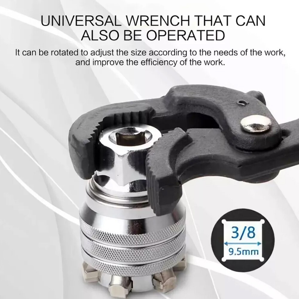 Universal Adapter Sleeve Adjustable Head Socket Spanner Torque Wrench Ratchet