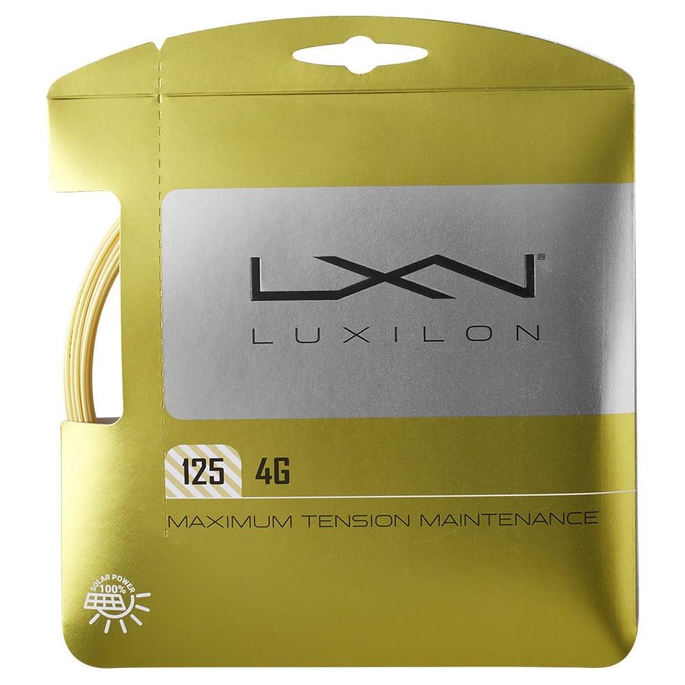 Premium 4G 125 Tennis String Set  High Performance, Durable, Gold