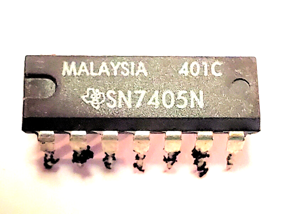 SN7405N "Original" Texas Instruments 14P DIP TTL IC 1 pc