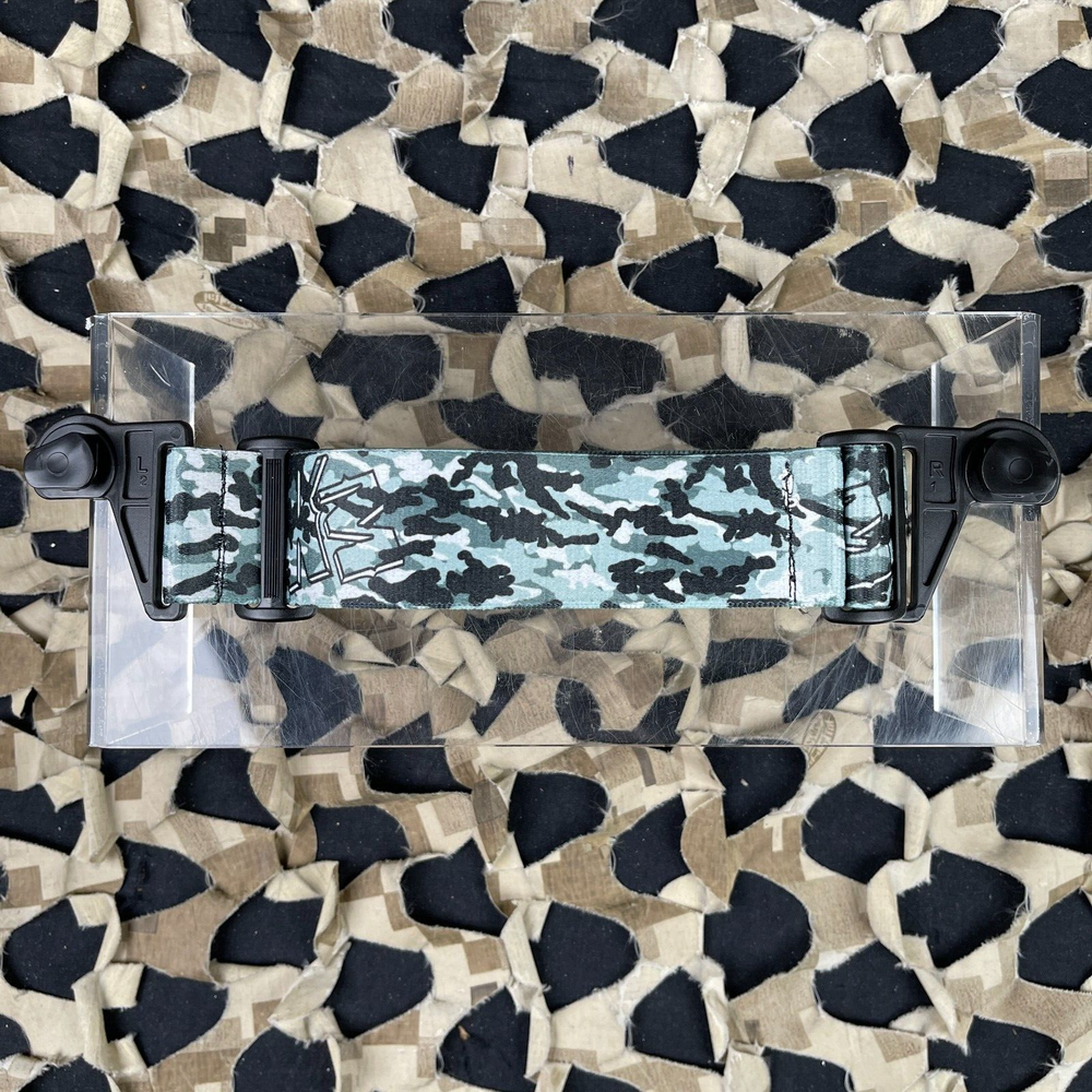 NEW KM Paintball EVS Goggle Strap - Grey Camo