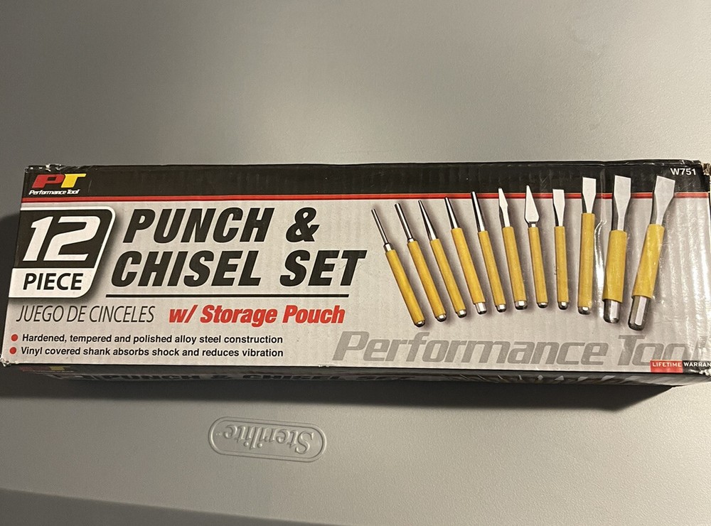 Performance Tool 12-Piece Chisel And Punch Set Home Improvement W751