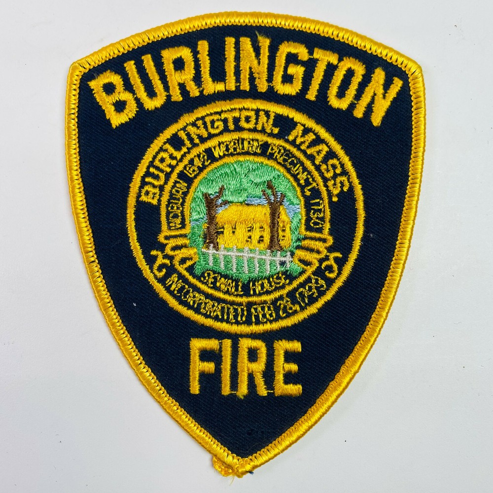 Burlington Fire Middlesex County Massachusetts MA Patch H9