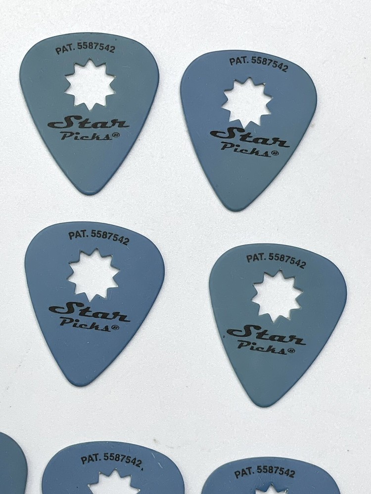 Everly Star Guitar Picks 12 Pack 1.00mm Blue